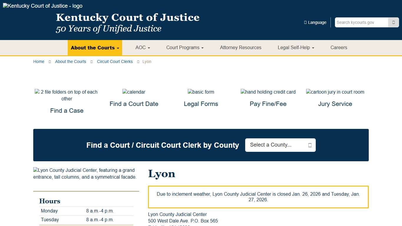Lyon - Kentucky Court of Justice